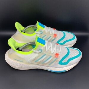 Adidas UltraBoost 22 White Blue Running Shoes GY8674 Men's‎ Sz 11.50